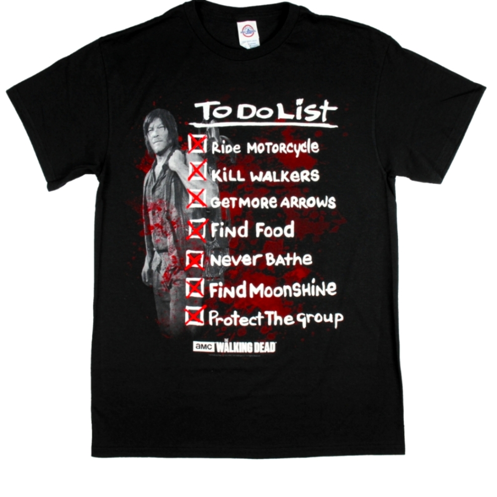 The Walking Dead Daryl's To Do List Adult Shirt S